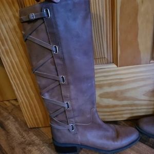 Leather Knee High Boots